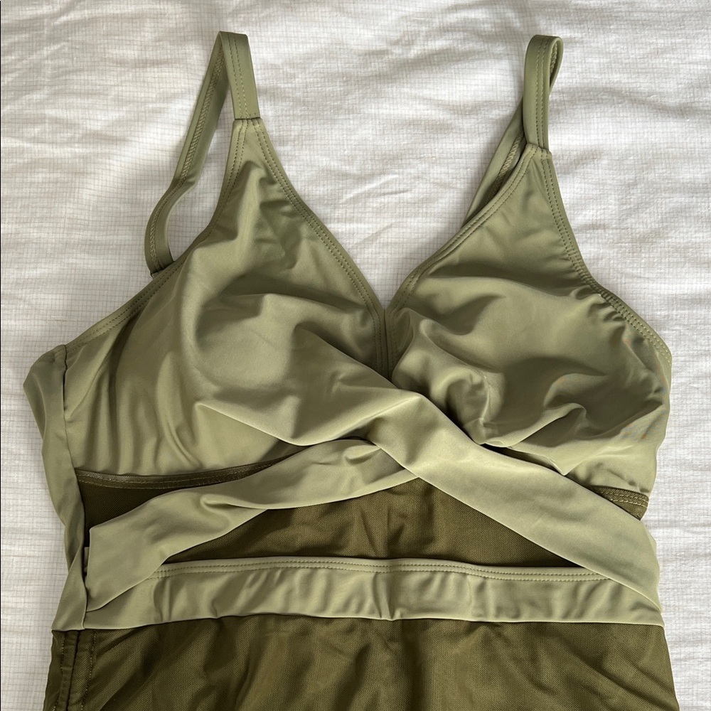NWT XL bathing suit in olive green